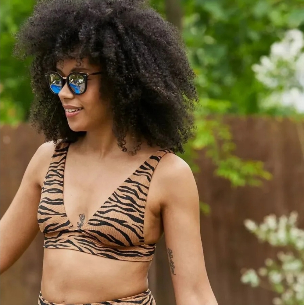 Aerie Animal Print Bikini Top